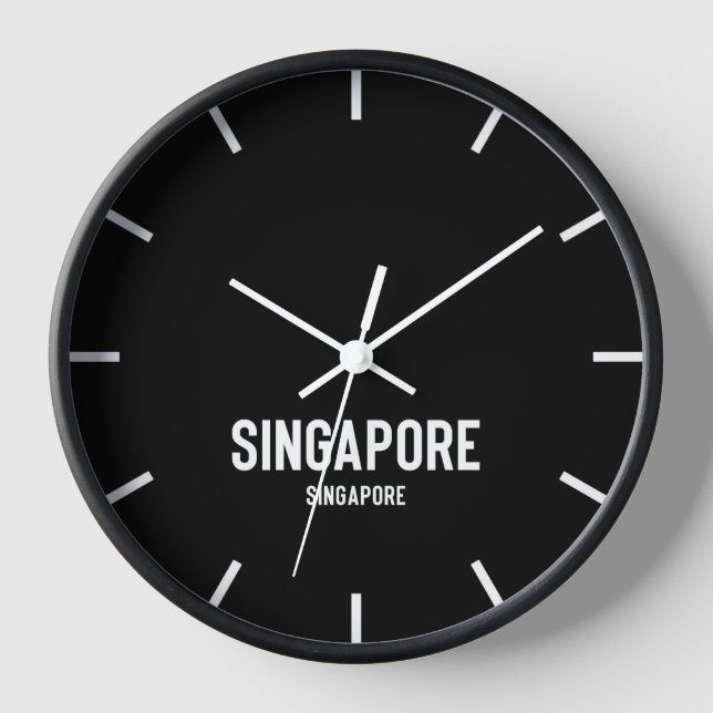 Singapore Time Zone Newsroom Wall Clock (Front)