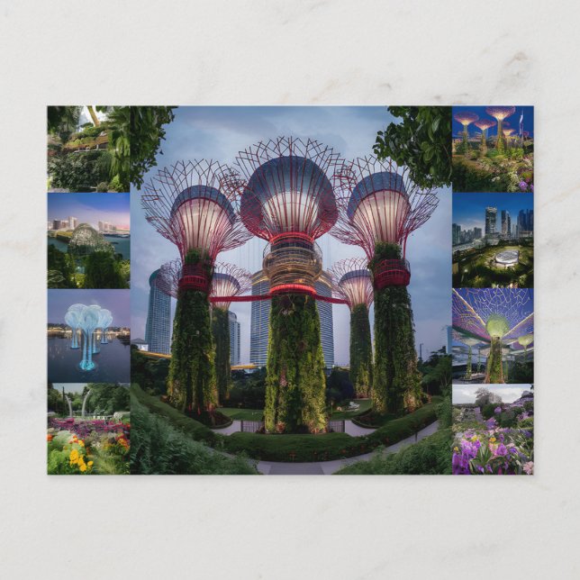 Singapore travel Super trees. Postcard (Front)