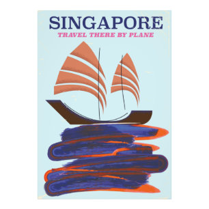 Singapore "Travel there by plane" Photo Print