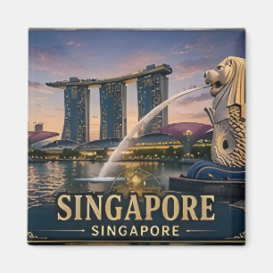 🌏 Singapore Vacation Memory For Travelers 🌏 Magnet