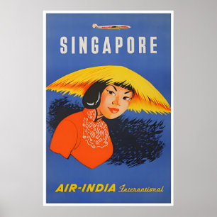 Singapore Wall Art Travel Poster Asian Print