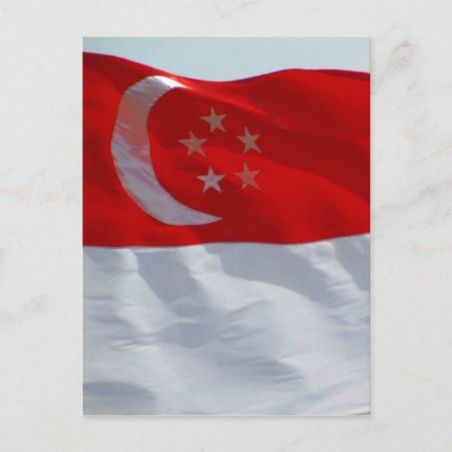 singaporean flag postcard (Front)
