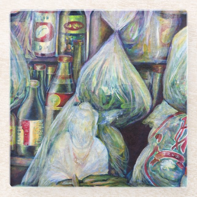 Singapore's Sundried Flavours Glass Coaster (Front)