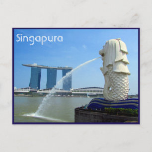 singapura casino merlion postcard