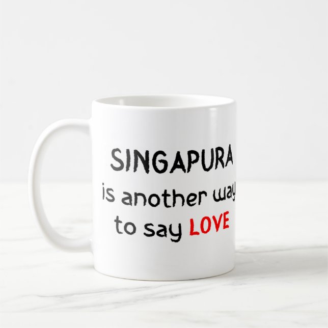 singapura love coffee mug (Left)