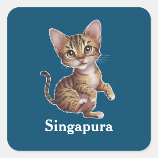 Singapura Square Sticker