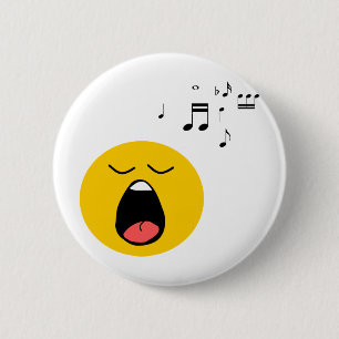 singer 6 cm round badge