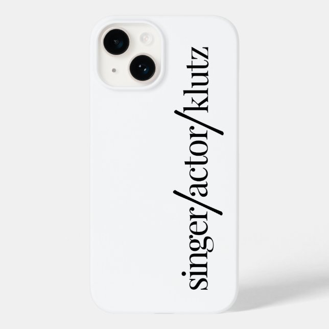 Singer Actor Klutz Case-Mate iPhone Case (Back)