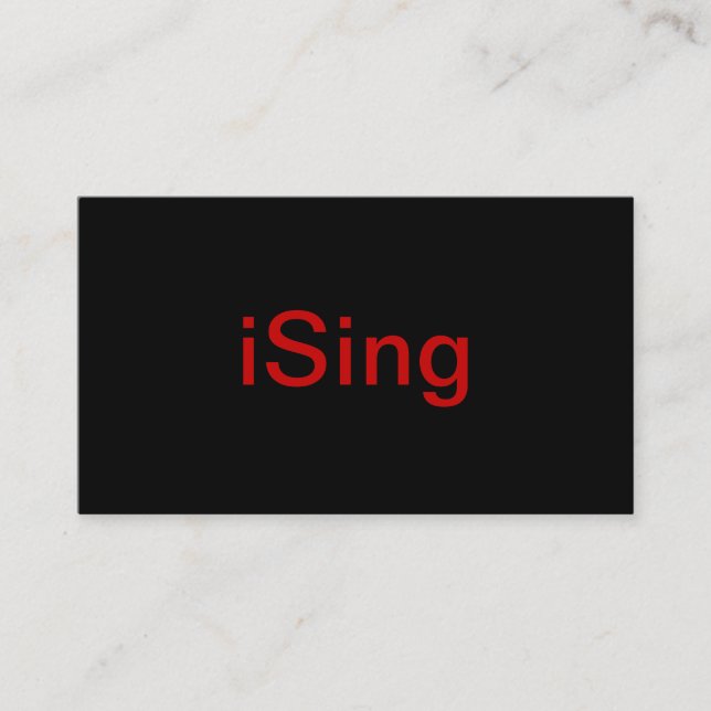 Singer Business Card (Front)