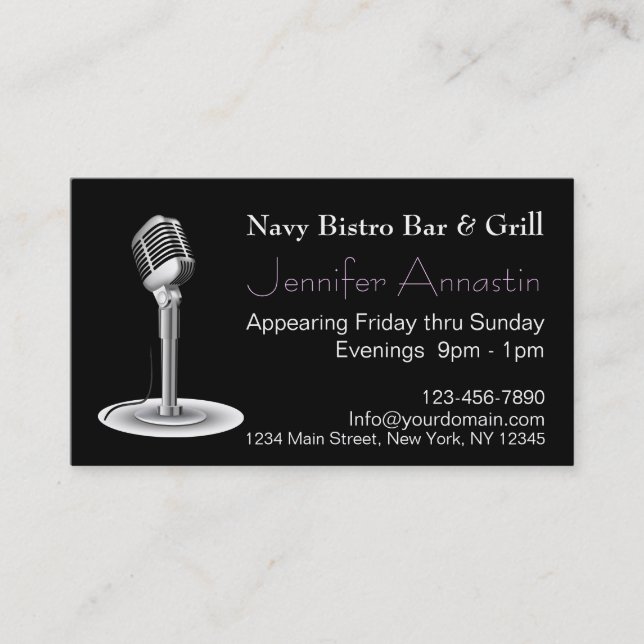 Singer Business Card (Front)