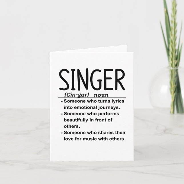 Singer Card (Front)