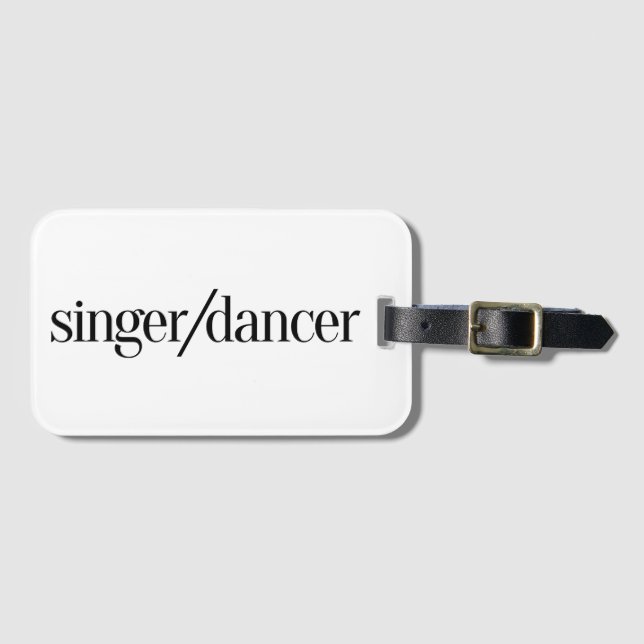 Singer/Dancer Luggage Tag (Front Horizontal)