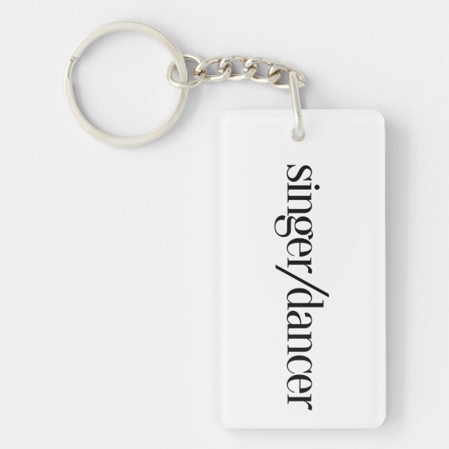 Singer Dancer Performer Key Ring (Front)