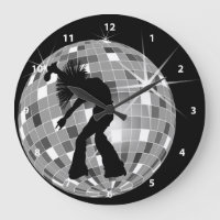 Singer & Dancer Silhouette On Disco Ball