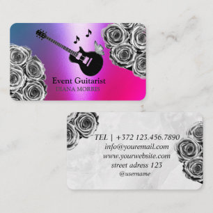 Singer Guitarist Musician For Event Business Card
