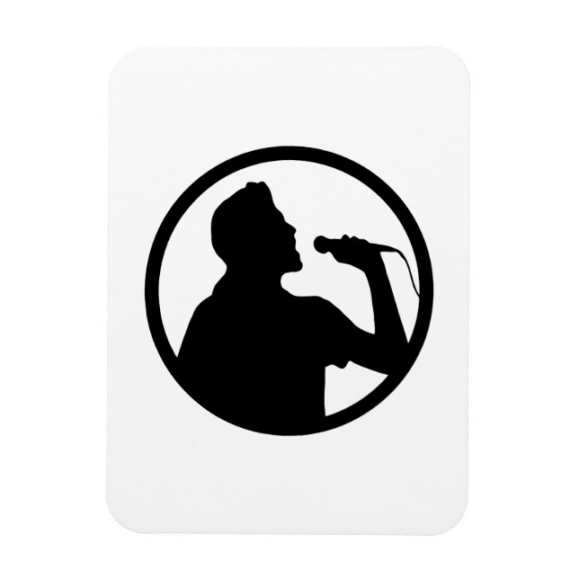 Singer Icon - Karaoke Logo Magnet (Vertical)