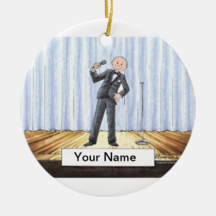 Singer - Male Ceramic Tree Decoration