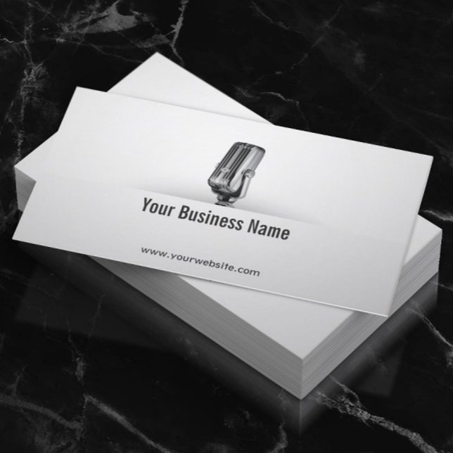 Singer Microphone Voice Teacher Comedian Business Card (Creator Uploaded)