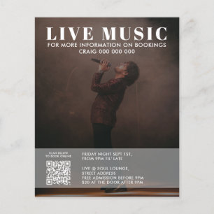 Singer Musician Music Photo Promotional Concert Flyer
