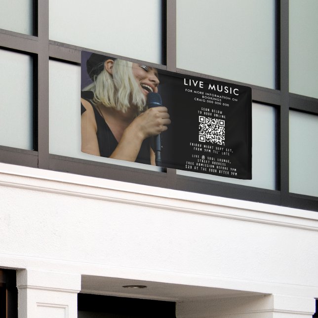 Singer Musician Music Photo Promotional Event Banner (Outside Building)