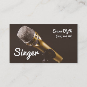Singer, Performer, Vocalist, Music Business Card