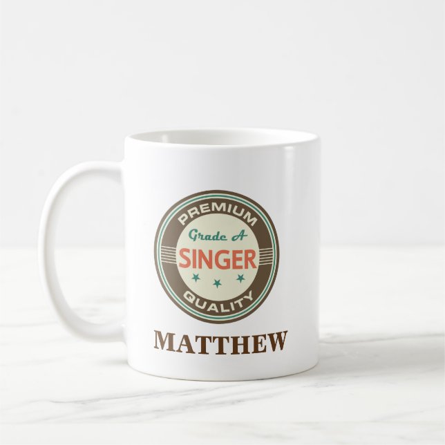 Singer Personalised Office Mug Gift (Left)