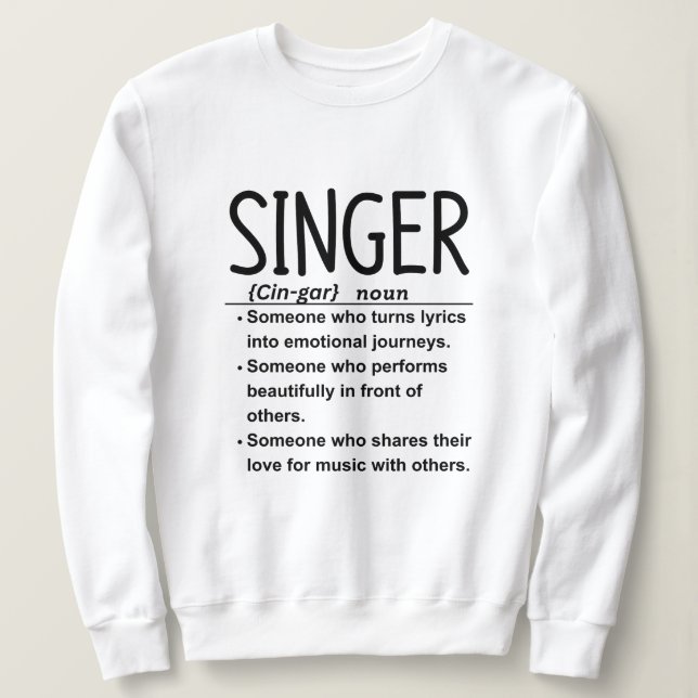 Singer Sweatshirt (Design Front)