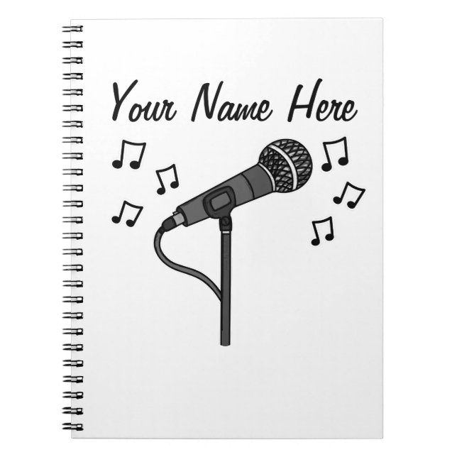 Singer Vocalist Choir Music Teacher Custom Notebook (Front)