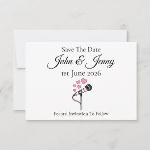Singer Vocalist Musician Wedding Save The Date