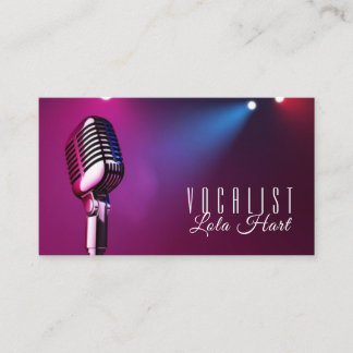 Singer, Vocalist, Solo, Performance Entertainment Business Card