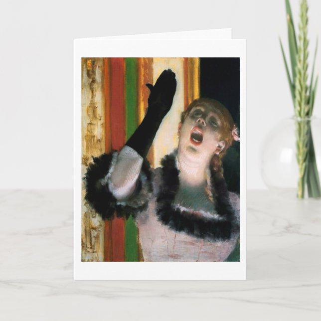 Singer with a Glove, Edgar Degas Card (Front)