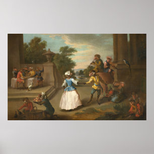 Singerie. The Dance - Christophe Huet Fine Art Poster