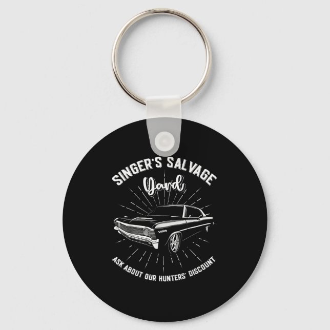 Singers Salvage Yard Hunters Funny Spn  Key Ring (Front)