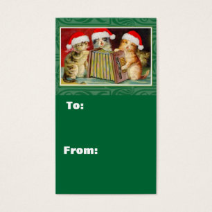 Singin Cats Christmas Gift Tags