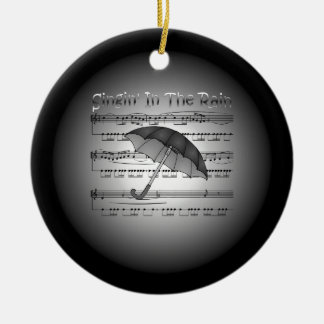 Singin’ In The Rain ~ Umbrella ~ Sheet Music Ceramic Tree Decoration