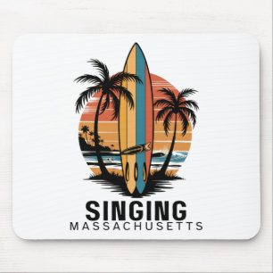 Singing Beach Machusetts Surfing Surfer Mouse Pad