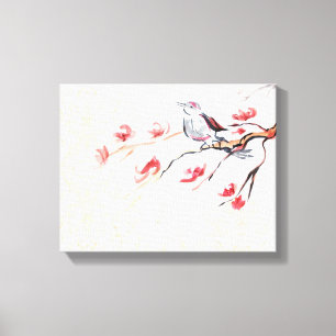 Singing Bird Background Canvas Print