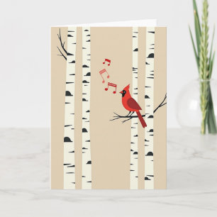 Singing Bird Christmas Card