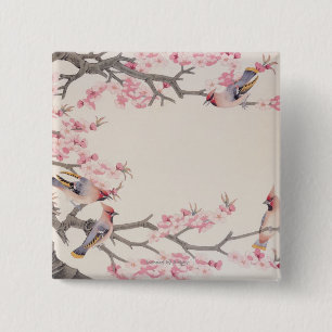 Singing Birds in Spring 15 Cm Square Badge