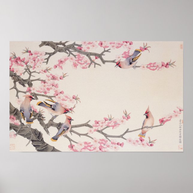 Singing Birds in Spring Poster (Front)