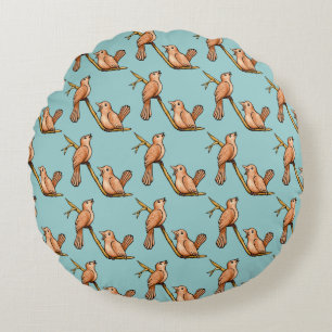 Singing Birds Round Pillow