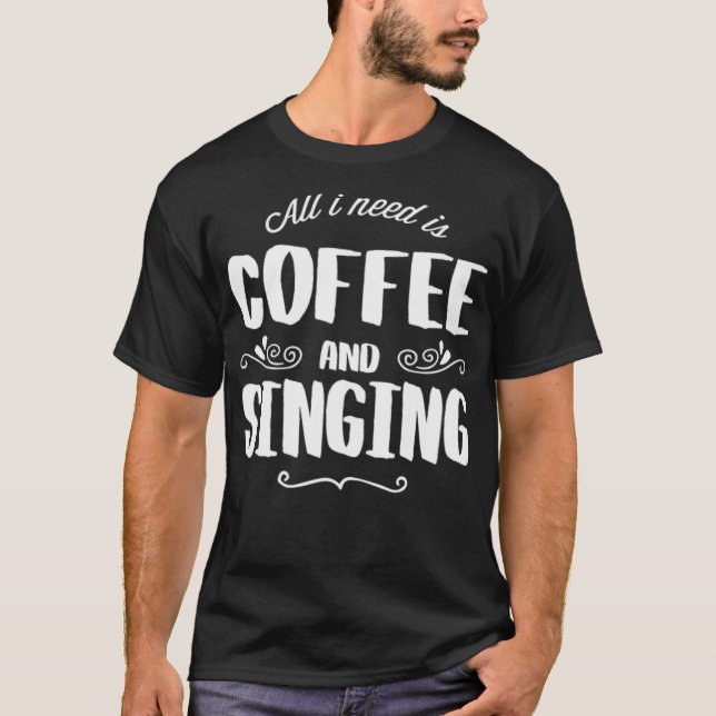 Singing & black cat climb  T-Shirt (Front)