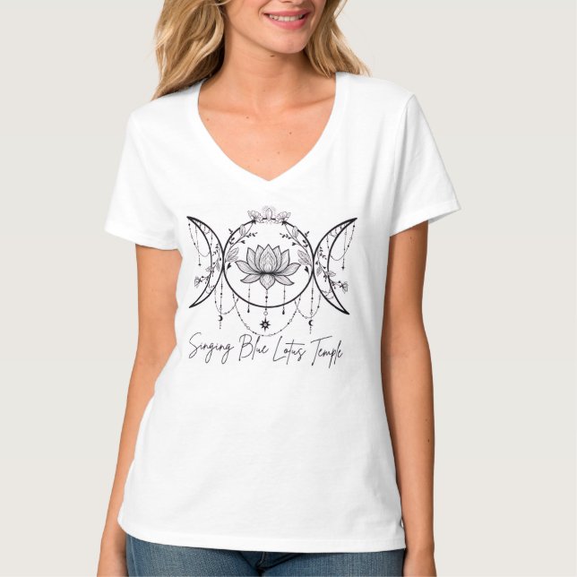 Singing Blue Lotus Temple T-Shirt (Front)