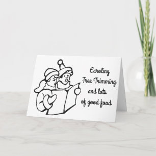 SINGING CAROLS, FRIENDS AND FAMILY "IT'S CHRISTMAS CARD