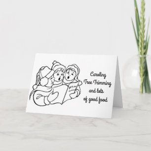 SINGING CAROLS, FRIENDS AND FAMILY "IT'S CHRISTMAS CARD