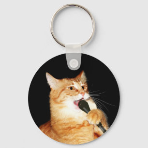 Singing cat key ring