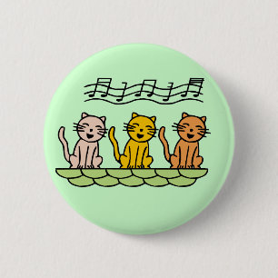 Singing Cats Tshirts and Gifts 6 Cm Round Badge