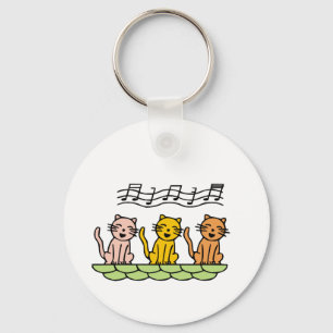 Singing Cats Tshirts and Gifts Key Ring