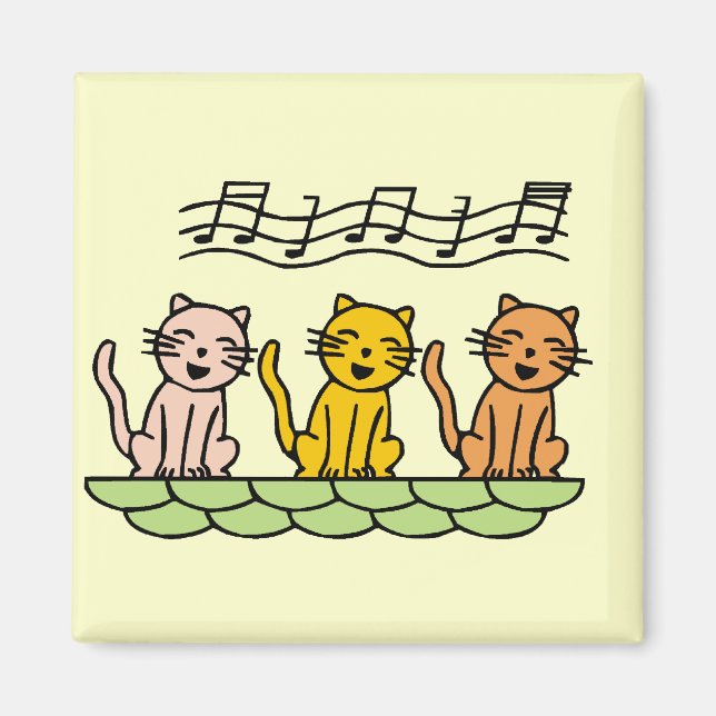 Singing Cats Tshirts and Gifts Magnet (Front)