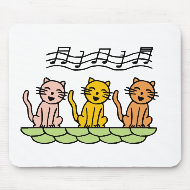 Singing Cats Tshirts and Gifts Mouse Pad (Front)